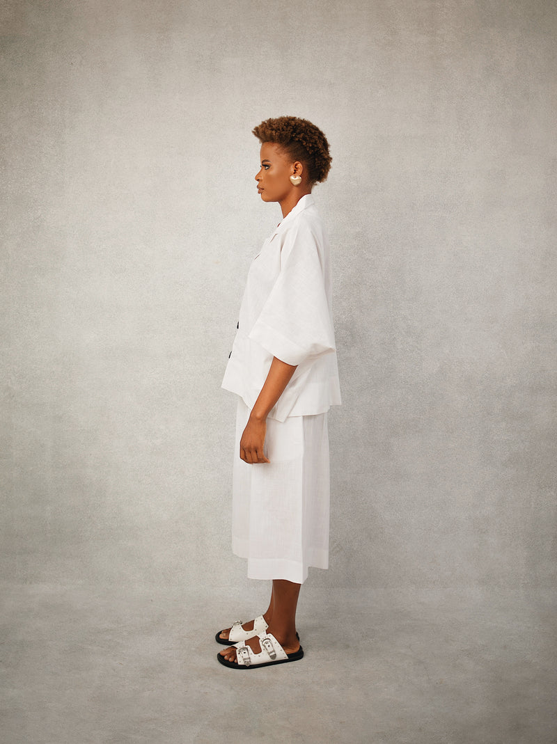 Maya Linen Bermuda Short Set