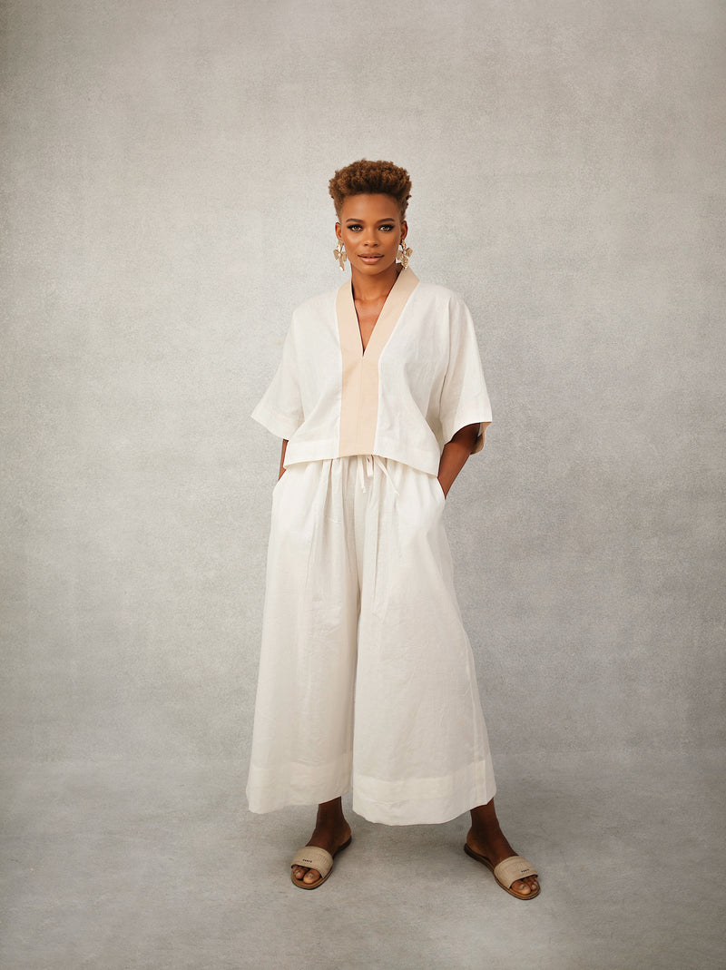 Dani Linen Culotte and Short Set
