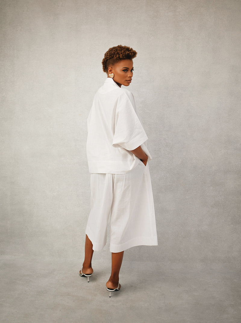 Maya Linen Bermuda Short Set