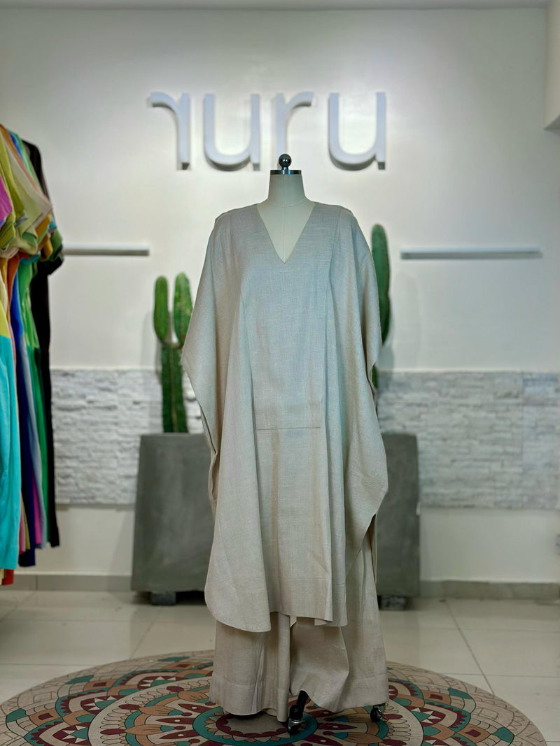 Serena Linen Kaftan Set